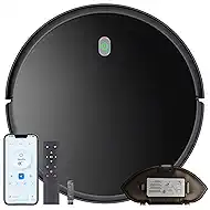 Robot Vacuum and Mop Combo, 2 in 1 Robotic Vacuum Cleaner, 5000 Pa Suction, 120 Min Max, Super Thin, Quiet, App & Remote Control, Ideal for Hard Floor, Hair, Pet Fur, Self-Charge