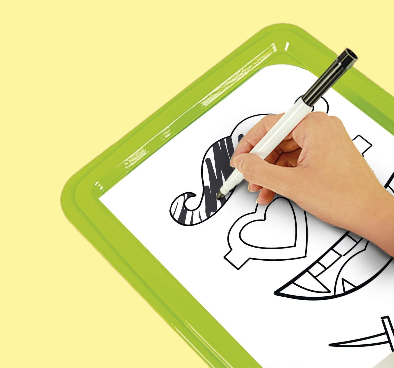 Clementoni - Idea-Atelier Set Painting by Numbers - Blackboard with Painting Easel, Art Kit Children 7 Years - Made in Italy, Multicoloured, 18677