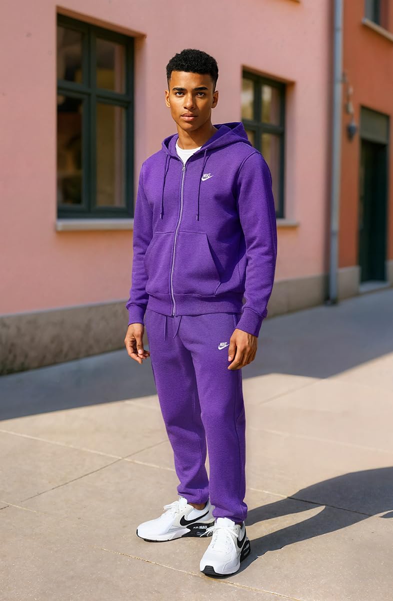  プロフィットジャージ メンズ　Sサイズ パープル Nike Men's Club Full-Zip Fleece Hoodie, Wild Grape/Wild Grape