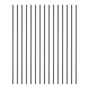 Wrought Iron Balusters, 44x0.5 Inch Iron Black Stair Balusters Modern Hollow Metal Deck Spindles Wrought Iron Railing Parts Suitable for Staircases, Gardens Without Base