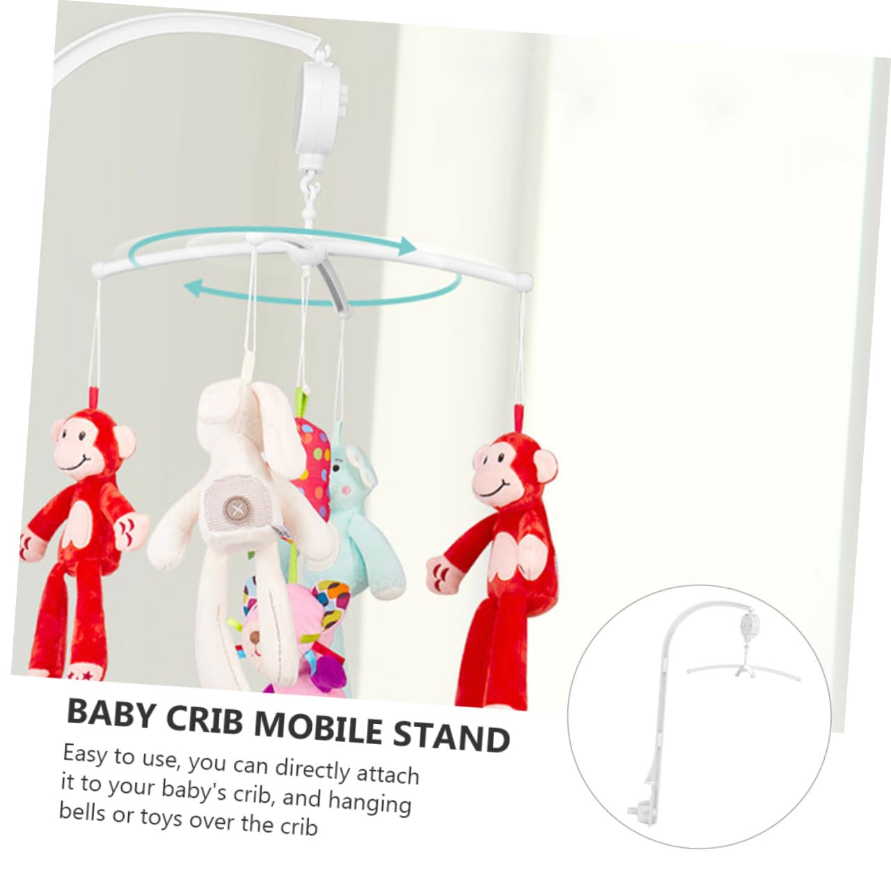 1 juego Soporte de Móvil Musical para Cuna de Niña con Brazo y Accesorios DIY Decoración para Cuna Infantil Juguete Colgante para Recién Nacidos