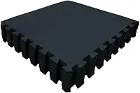 Kit com 8 Tatames Tapetes EVA Com Borda 50cm X 50cm X 1cm Preto