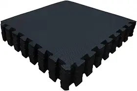 Kit com 8 Tatames Tapetes EVA Com Borda 50cm X 50cm X 1cm Preto