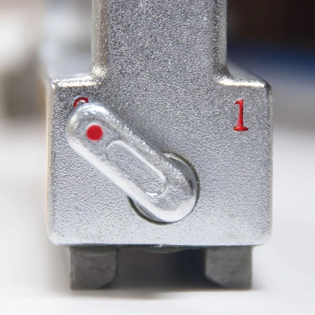 Strong Hand Tools Adjust-O 90° Dual Switch Magnetic Fabrication Square, On/Off Switches, Max. Pull Force: 120 LBS, Dimension: 6 x 6 x 1-1/2″, MS2-80