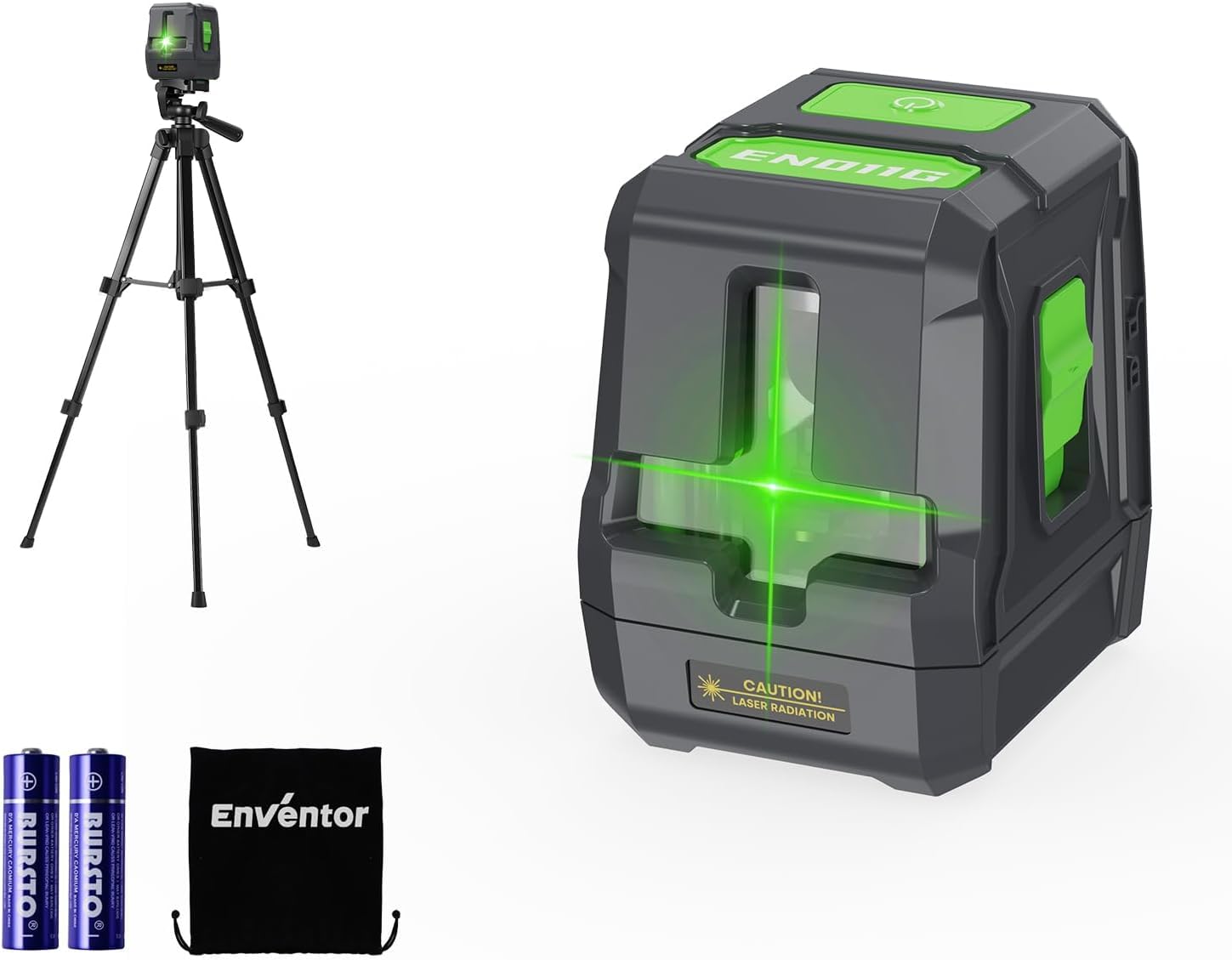 Amazon | Enventor レーザー墨出し器 グリーン クロスライン レーザー