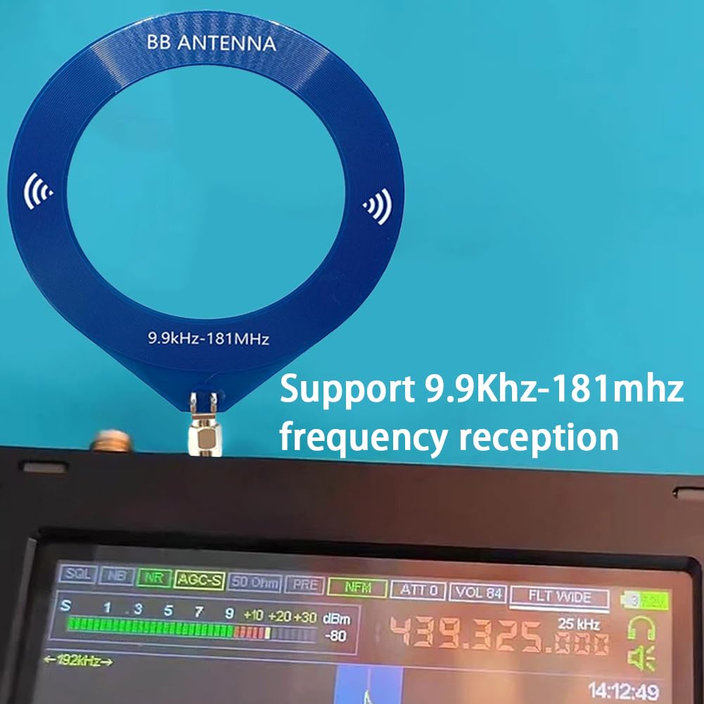 Mini antena, rango de frecuencia de 9,9 kHz a 181 MHz, interfaz de pin SMA para una mejor comunicación por radio