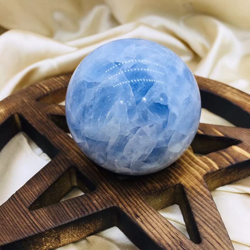 Bola de piedra cuarzo aguamarina natural 90mm para decoración de salones 4