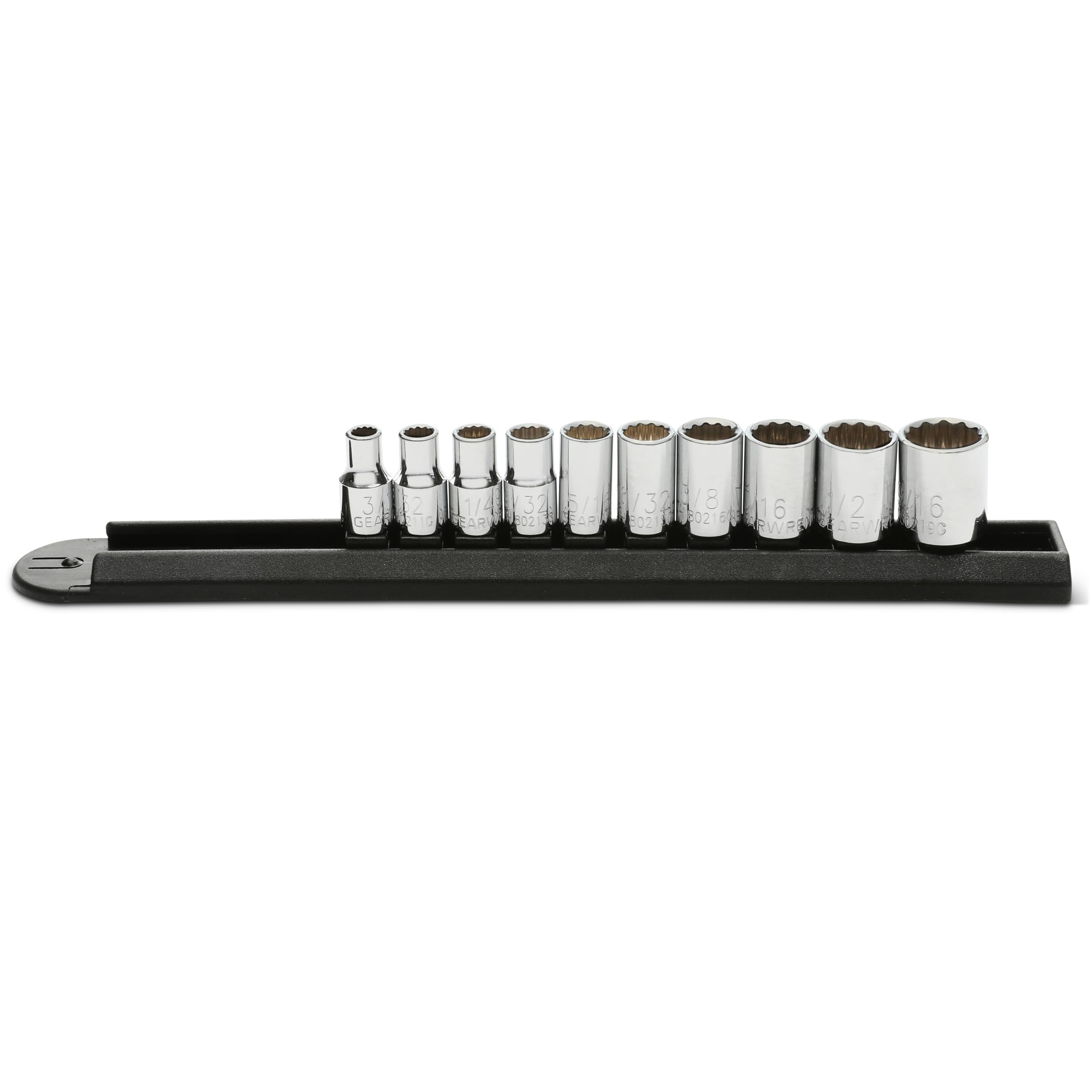 GEARWRENCH 10 Pc. 1/4" Drive 12 Pt. Standard Socket Set, SAE - 80307D