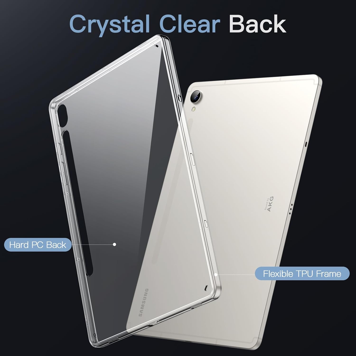 JETech Clear Case for Samsung Galaxy Tab S9 11, Anti-Yellowing, Clear