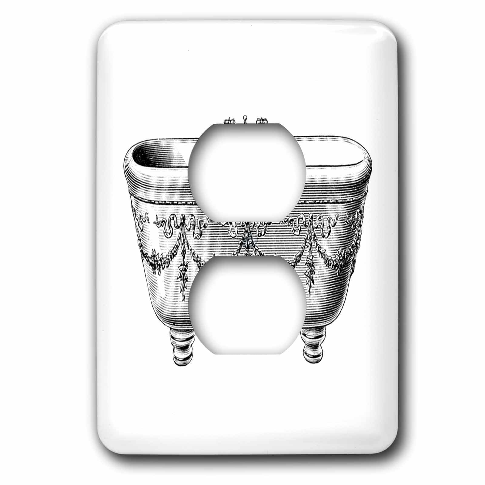 Cubierta decorativa para bañera vintage con estampado artístico 3dRose lsp_61796_6