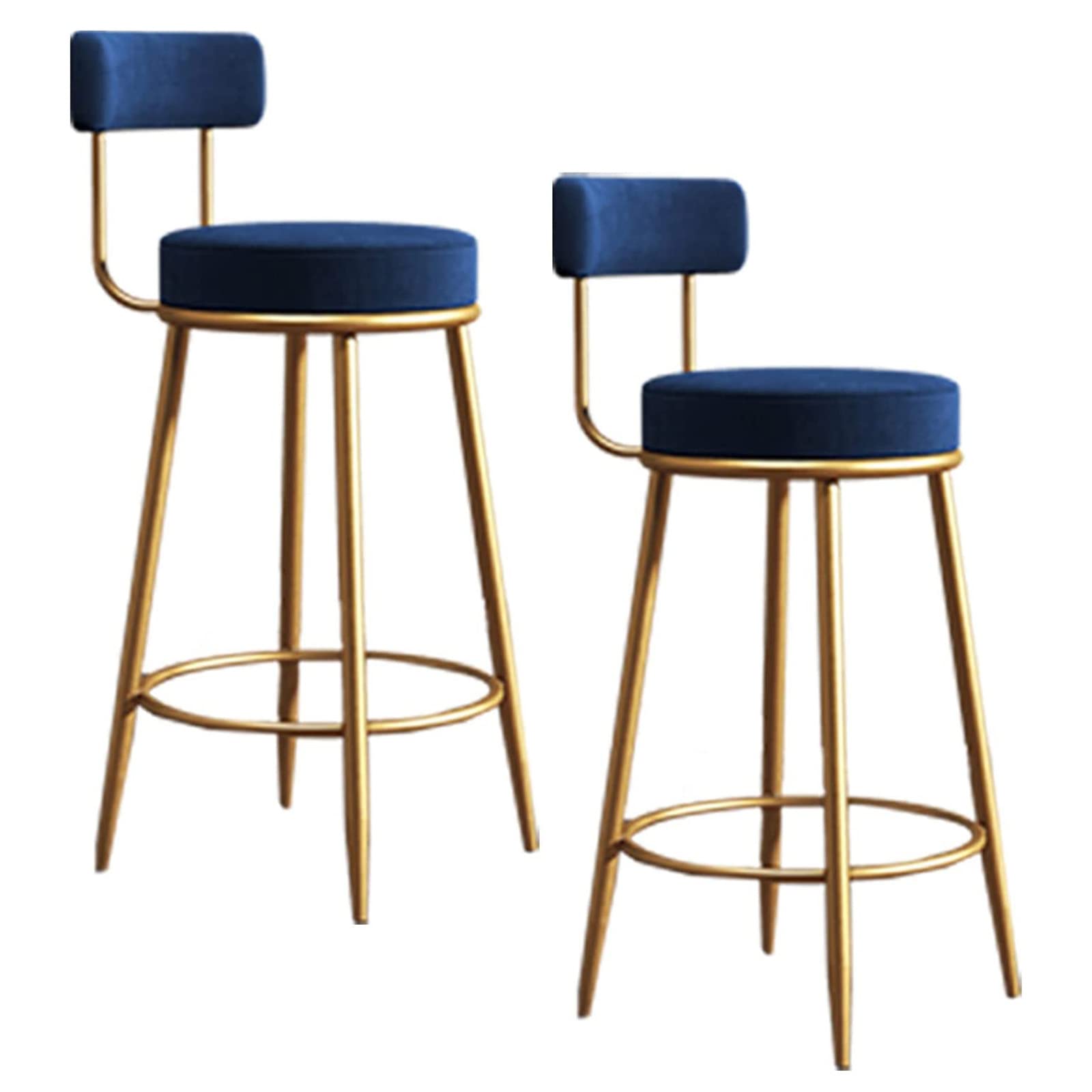 Chaise de bar industrielle avec dossier confortable et repose-pieds anti-bascule