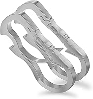 Vista 8 de Idakekiy Llavero con mosquetón doble, herramienta múltiple con llavero y abrebotellas para llaves