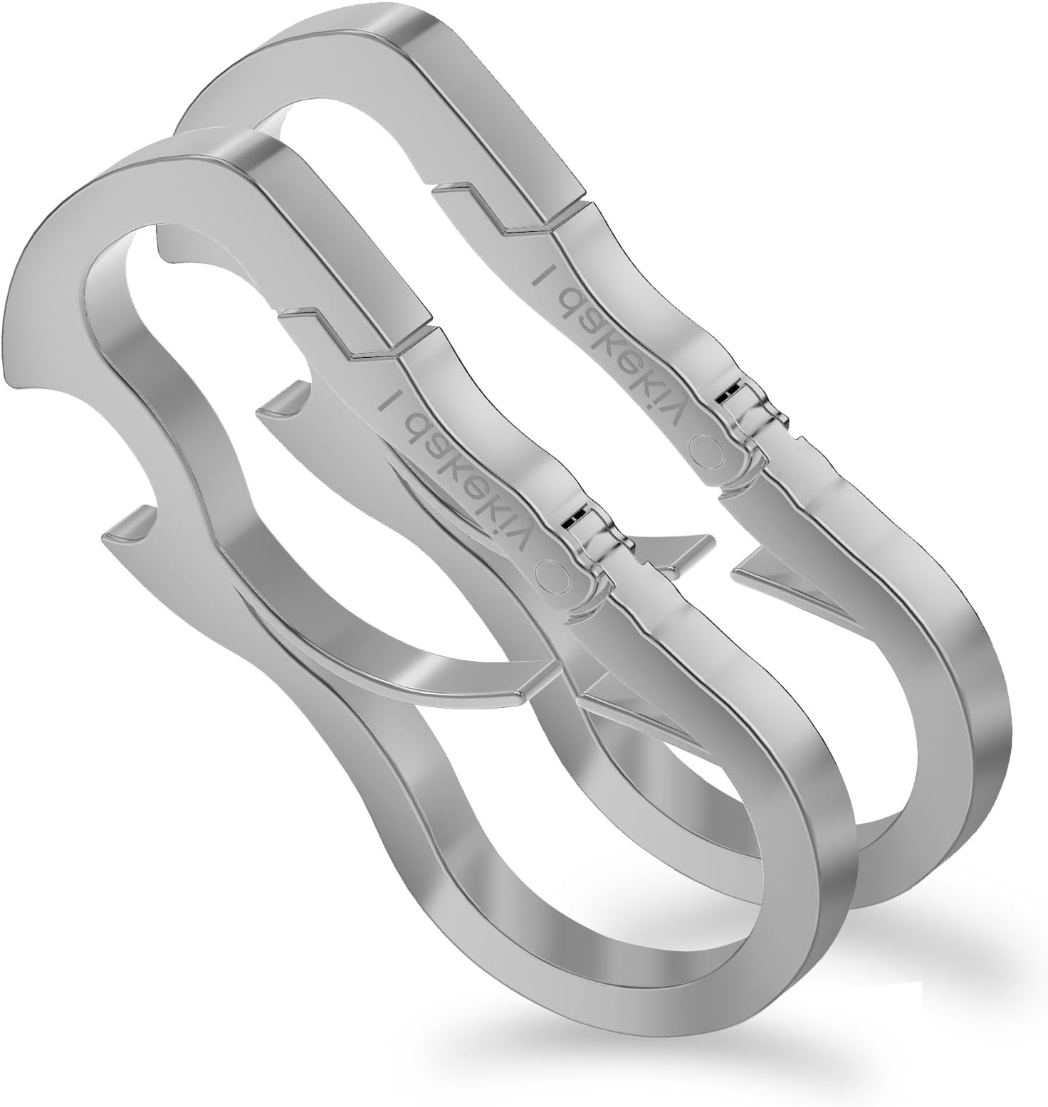Dual Carabiner Keychain Mutil Tool with Key Chain Bottle Opener for Keys