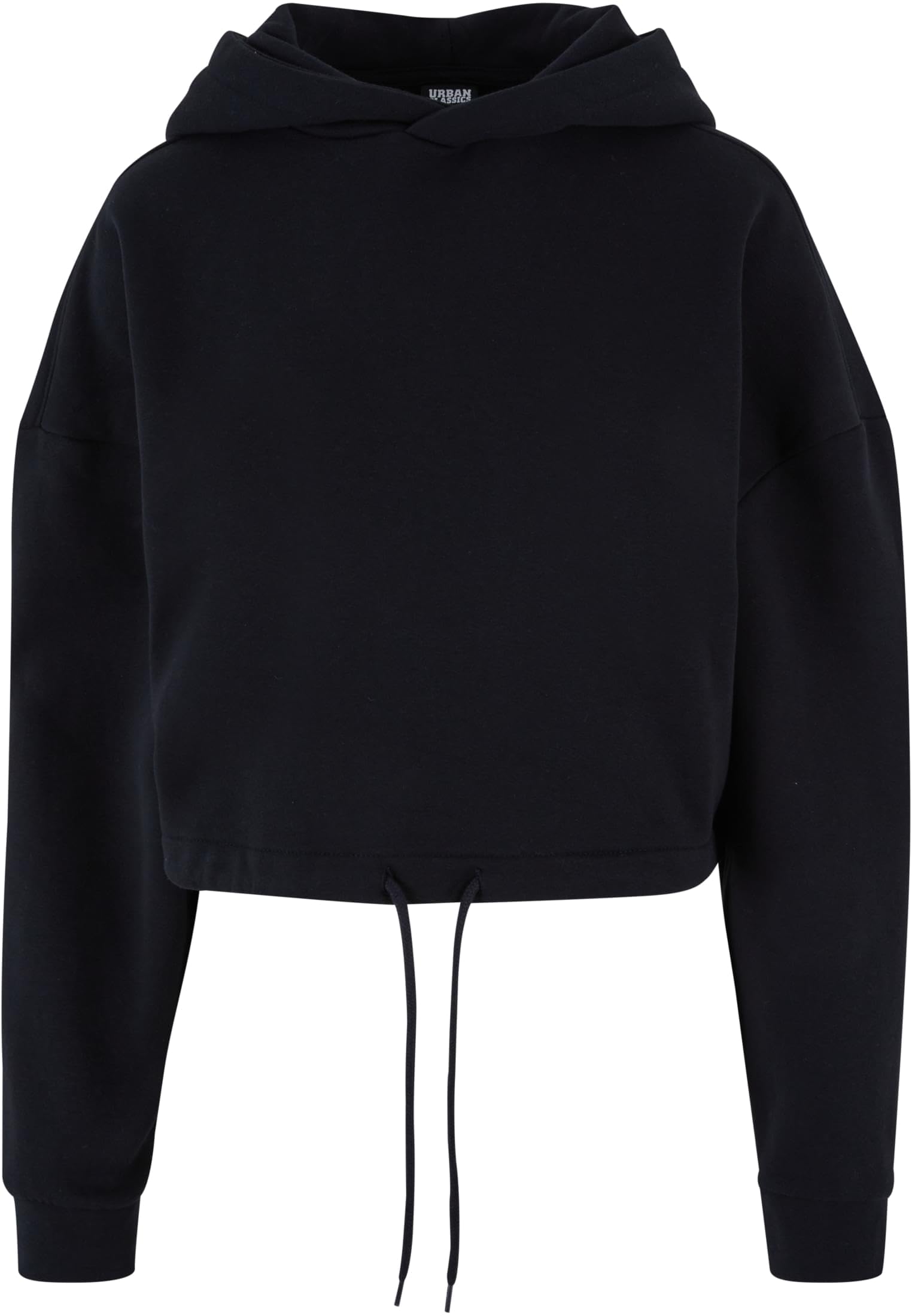 Urban Classics Ladies Cropped Oversized Mujer Sudadera con Capucha Negro Más Grande