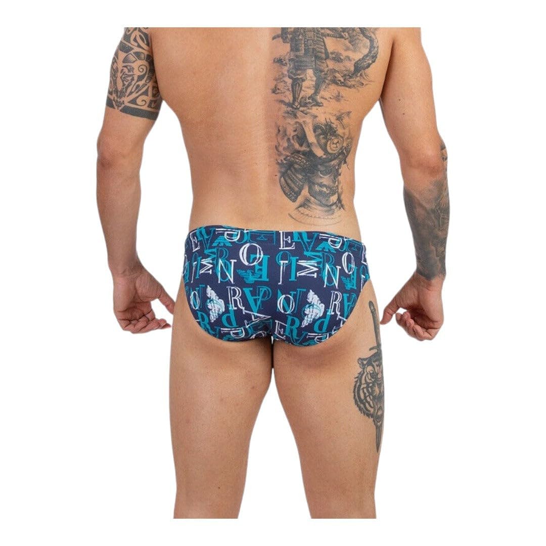 Emporio Armani Emporio Armani Men's all Over Logo Low Brief Slip da Nuoto Uomo