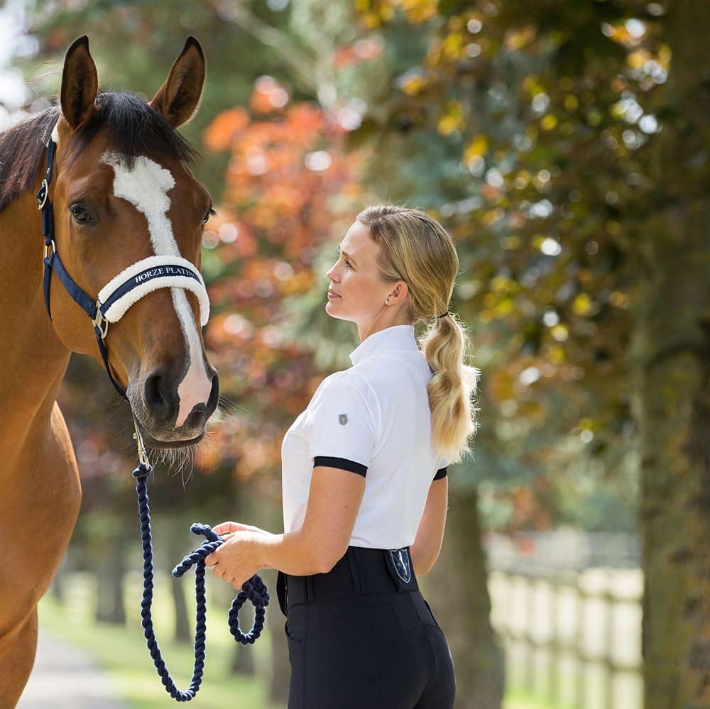 HORZE Polo Technique Taylor, Femme, Blanc, 40