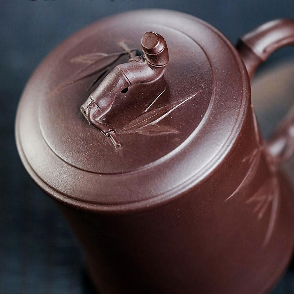 Matcha-Becher Handgemachte Tasse aus lila Ton, Teetasse mit Deckel, Büro-Teeservice for Herren, 380 ml Teeservice Tee-Ei Becher