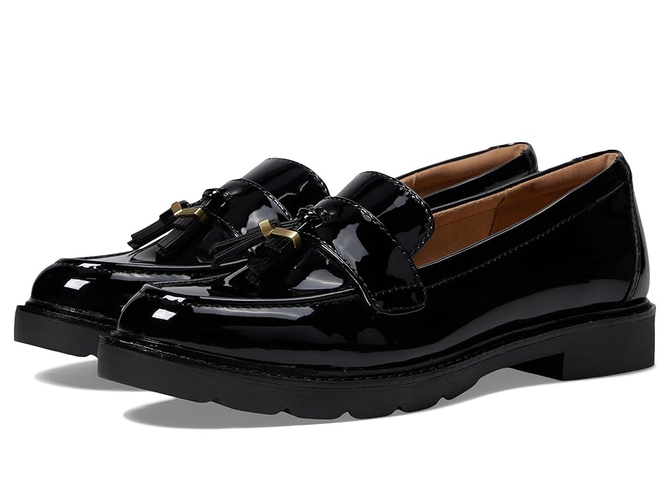 Rockport Kacey Tassel (Black Patent) Women's Flat Shoes INTERNATIONAL SHIPPING