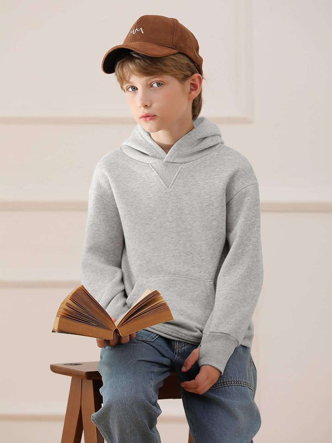 Haloumoning Boys' Fleece Hooded Sweatshirt Kids Long Sleeve Pullover Hoodies with Pocket 4-14Y - Image 4