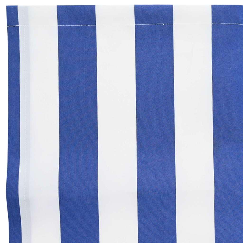 Toile De Rechange pour Auvent Bleu Et Blanc 4x2m Polyester