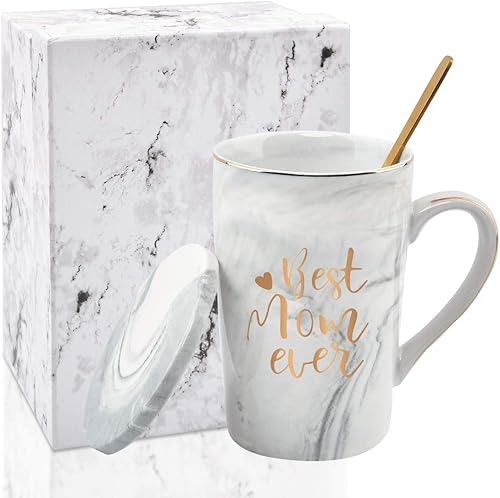 Miniatura 14 de YHRJWN Regalos para mamá, taza de café, regalos de cumpleaños para mamá de parte de hija hijo, idea de regalo para madres para Navidad, día