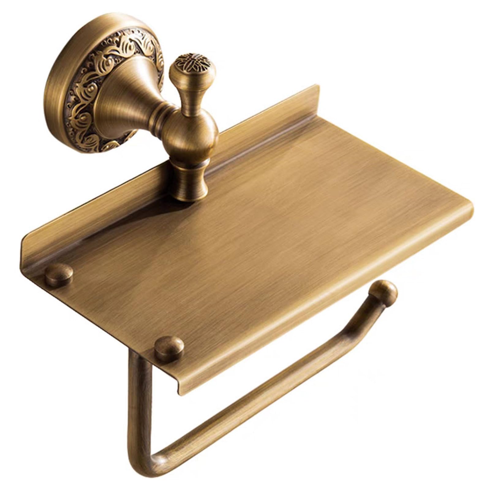 Kalttoy Multicolor Sturdy Copper Bath Tissue Stand With Rustproof Designs For Restroom Decoration And Space Saving Multifunctional Copper Bathroom Shelf