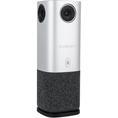 SVBONY SVN A1 360 Camera for Conference Room, 5MP 1080P HD Webcam with AI Driven Speaker Tracking,16.5 FT Mic Pickup, Noise Cancellation,Plug & Play, Compatible with Zoom/Teams/Meet for Small Meeting