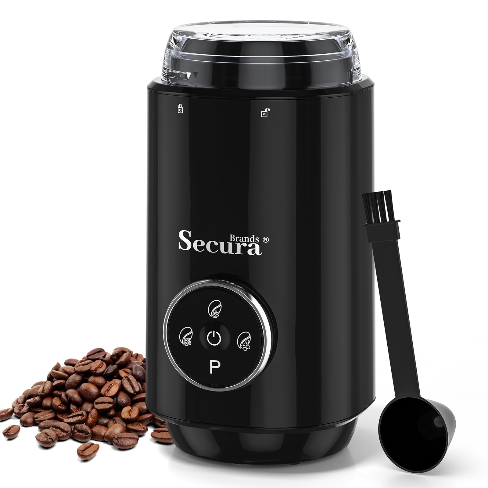 Electric Coffee Bean Grinder, Black