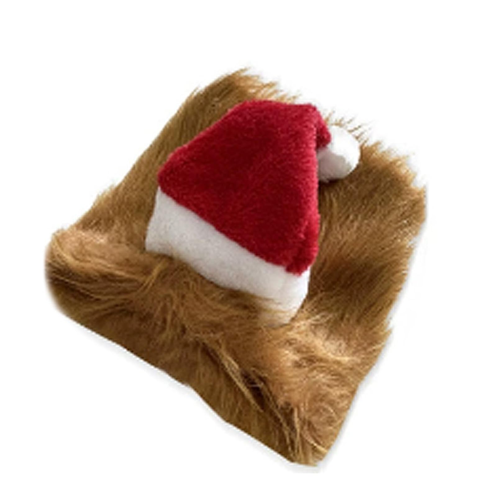 MICFENY Dog Christmas Costume Lions Wigs And Santa Hat For Holiday Parties Pet Dress Up