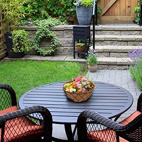 Erock 2Pcs Round Replacement Coco Liner For Hanging Basket - 24 Inch Foldable Coco Pad For 16/14 / 12 Inch Coconut Fiber Plant Basket Liner, Garden Planter Flower Pot (Round) #TOP3