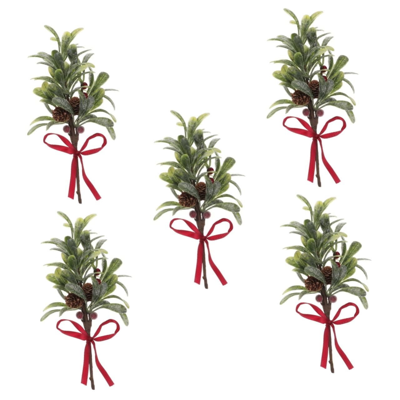 OKUMEYR 5pcs Realistic Artificial Branch Berries Christmas Swag Decoration for Home Office and Party Elegant Faux Foliage for Holiday Decor Reusable Festive Accessory