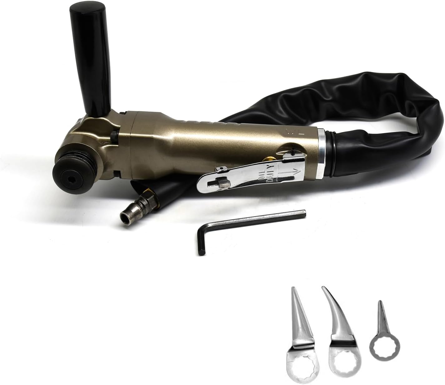 Pneumatic Windshield Remover with 3 Piece Blade Set for Auto Glass Glue Window Seal Cutter