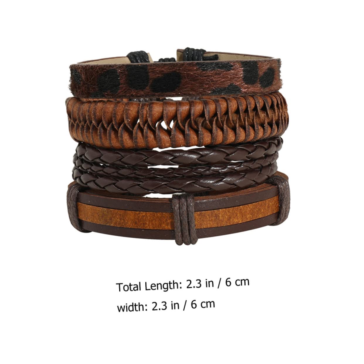 Beavorty 32piezas Brazalete De Cuero Trenzado Ajustable Unisex Para Mujeres y Hombres Joyería Retro De Moda Para Cumpleaños y Días Especiales