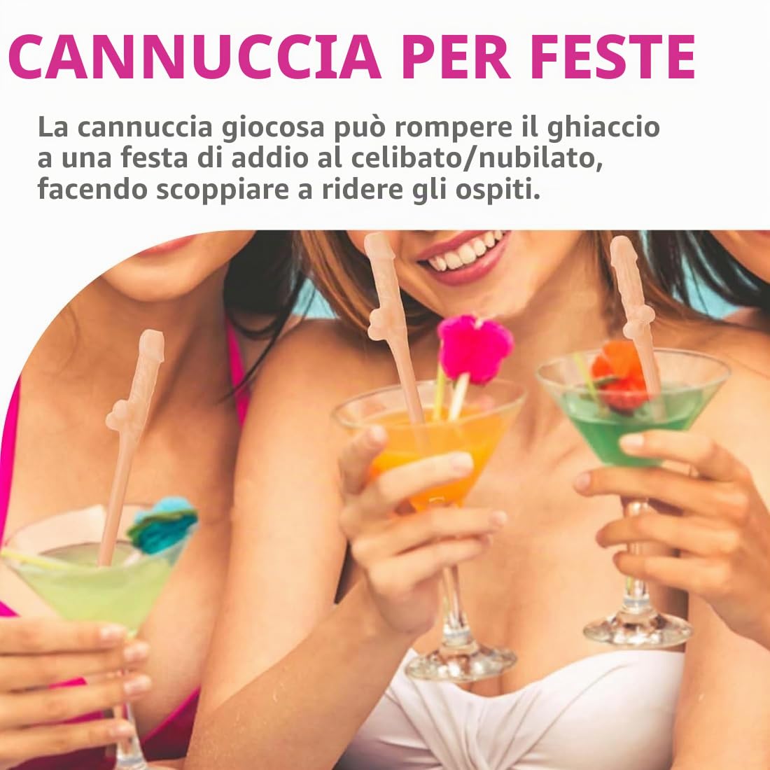 Cannucce di plastica per bevande, 30 cannucce di plastica colorate riutilizzabili per feste e adulti, cocktail, per feste, bar, compleanni, matrimoni (rosa e color carne)