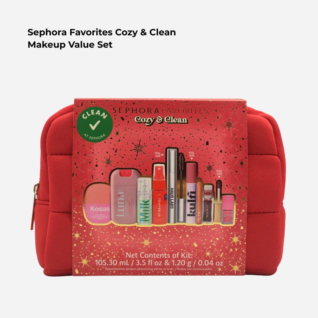Amazon.com : Sephora Cozy & Clean Makeup Holiday Gift Set – 9