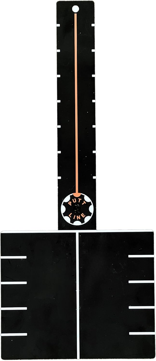 One Putt Ruler - Golf Putting Alignment Training Aid - Precision T-Ruler for Stroke Path & Face Angle - 14-Inch Aluminum Practice Tool for Indoor and Outdoor Use