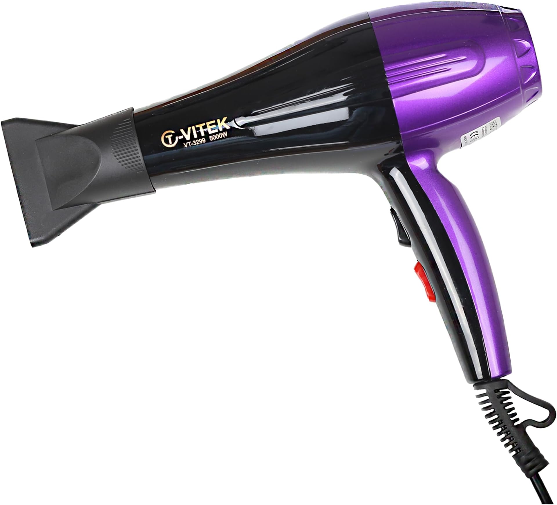 VITEK Professional Hair dyer with 5000 Watt motor for commercial usage effective and efficient drying tool with adjustable heat and speed settings