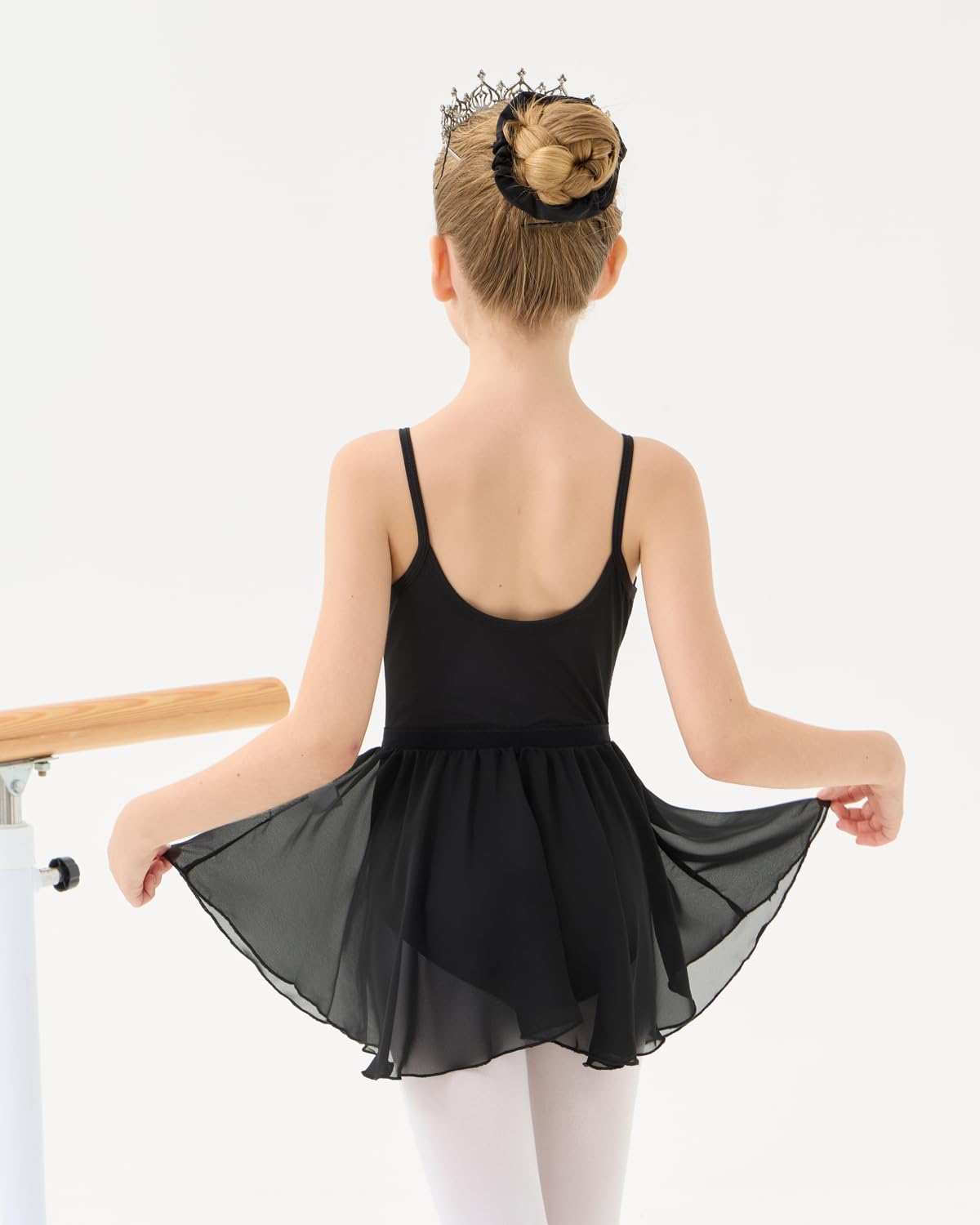 JiAmy Girls Ballet Leotards 4 Pcs Dance Outfits Combo with Mesh Cardigan, Removable Skirt for 3-12 Years - Image 5