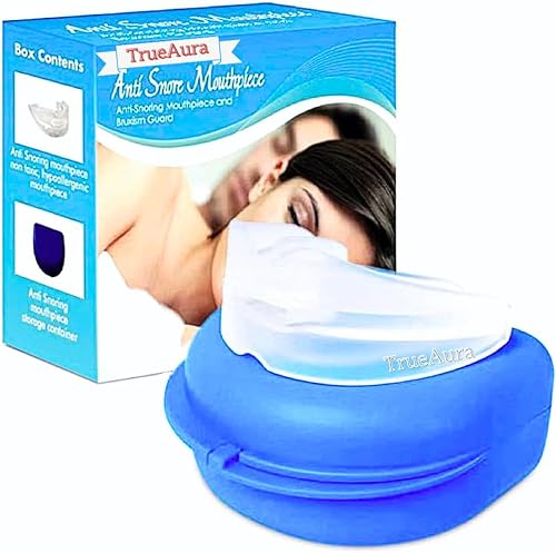 TrueAura Anti Snoring Mouthpiece for Women and Men, Anti Snoring Device for Sleep Apnoea,Stop Snoring Aids,Anti snoring Mouth Guard