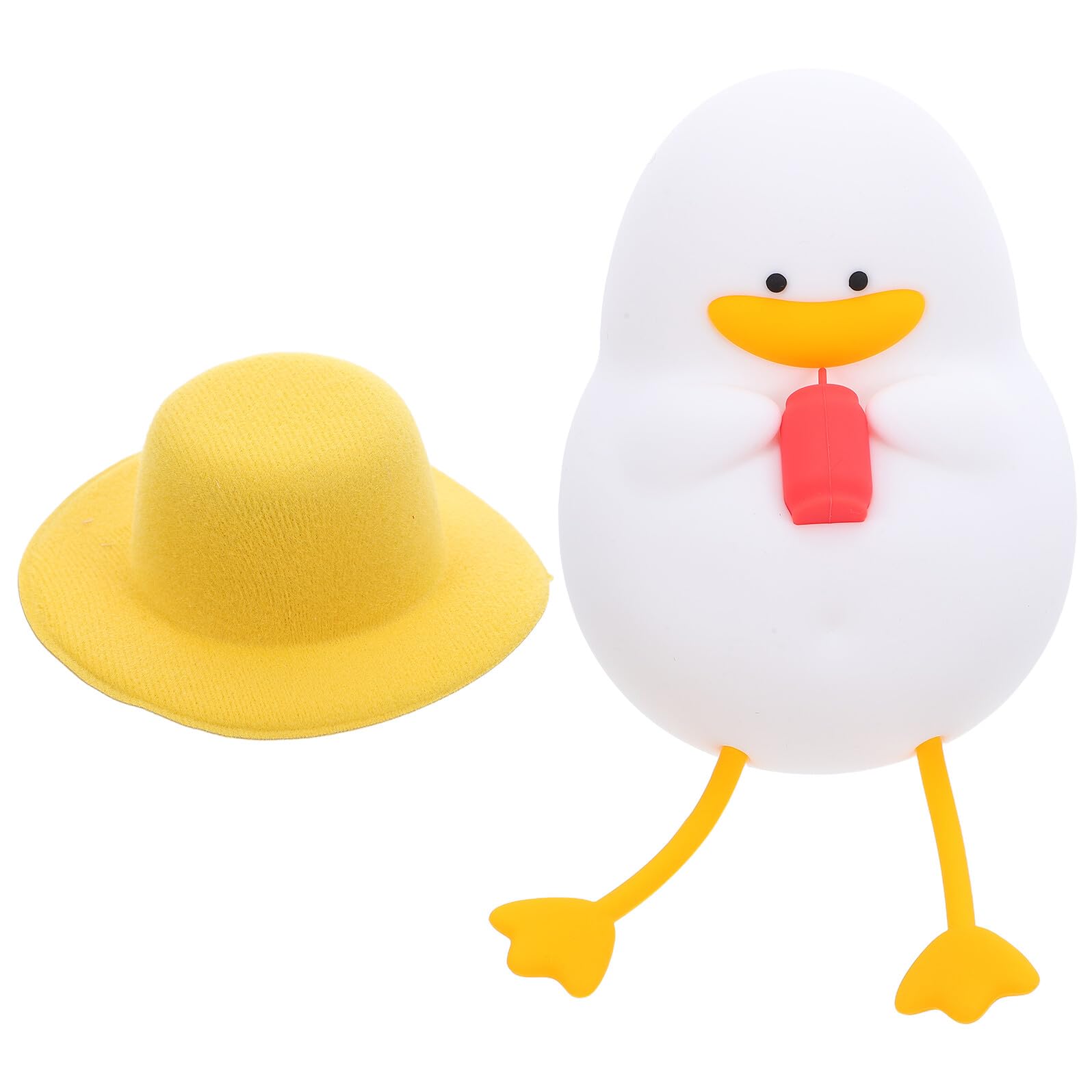 Homoyoyo Luz Nocturna de Pato Feliz para Ñiño Control Táctil y Brillo Suave, Lámpara de Dibujos Animados de Silicona para Dormitorio Infantil