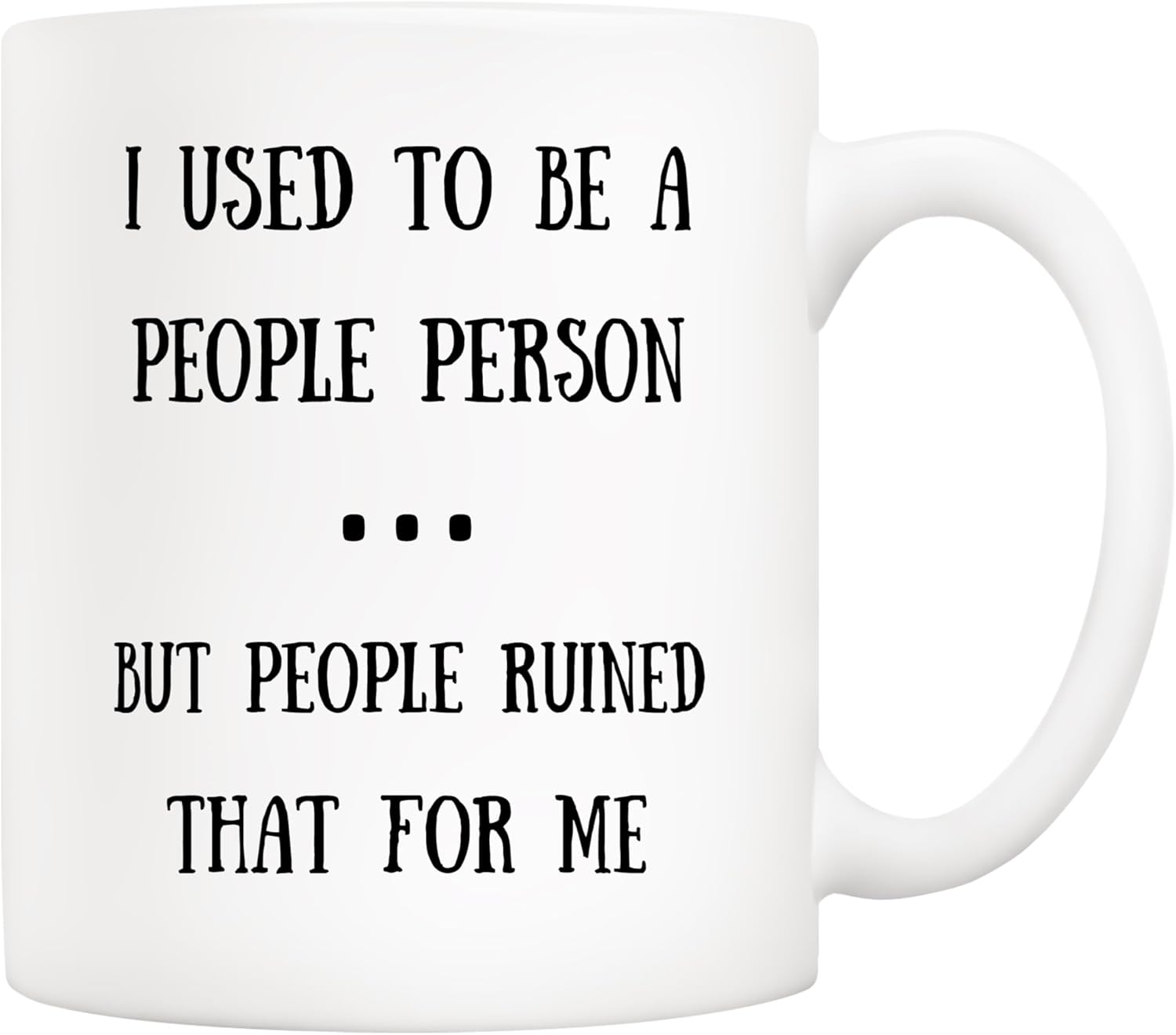 5Aup I Used to Be a People Person... Coffee Mug Gifts - 11oz Office Cynic’s Ceramic Cup, Sarcastic Humor Ideal for Coworkers