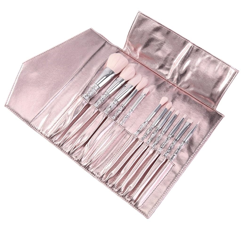 Brocha de maquillaje para base y sombra de ojos en set de 12 unidades