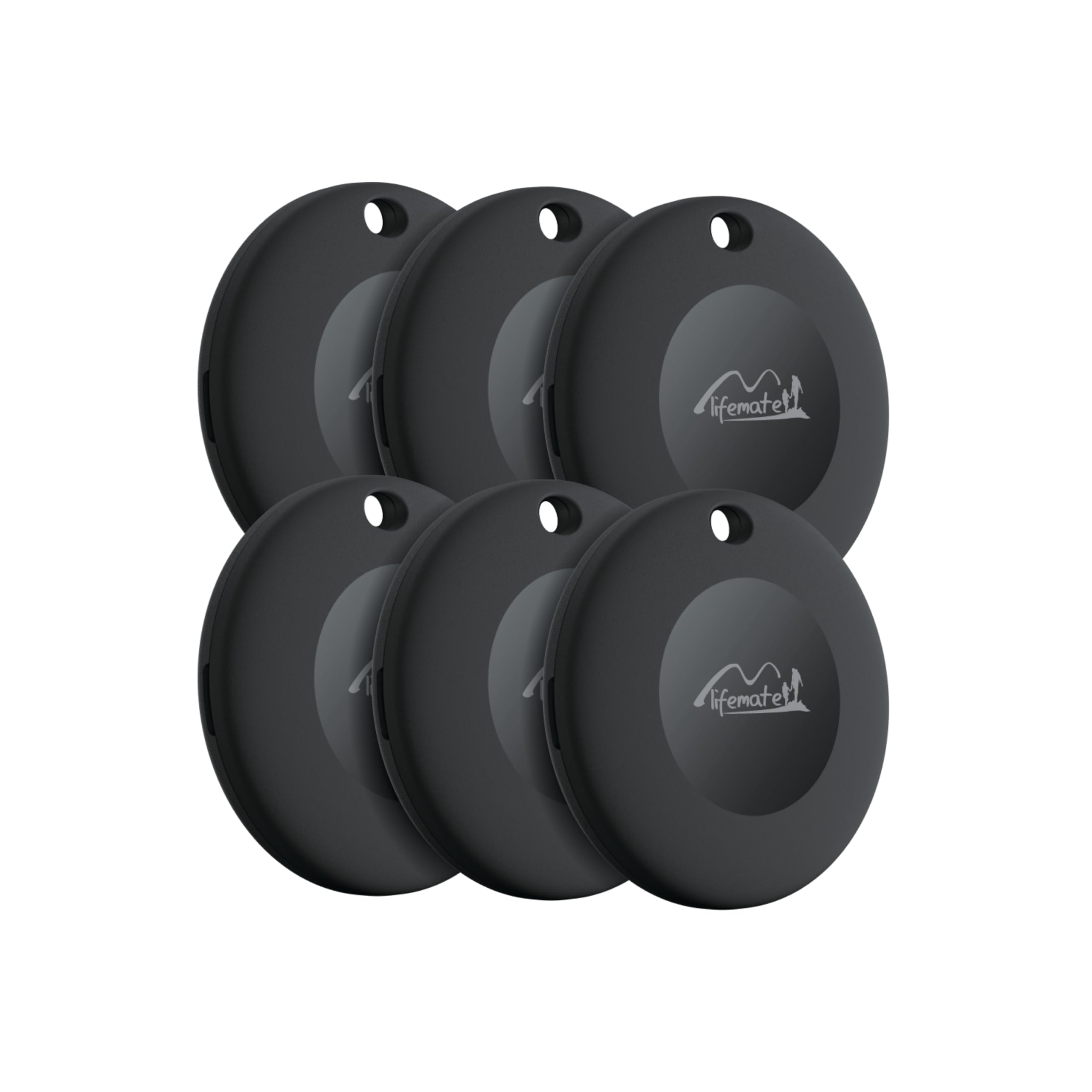 Lifemate Life Tag 6-Pack – Traceur Bluetooth Compatible Apple iOS “Localiser”, Traceur GPS Étanche IP67, Longue Autonomie, Alternative Apple Airtag for Children, pour Clés, Sacs, Valises