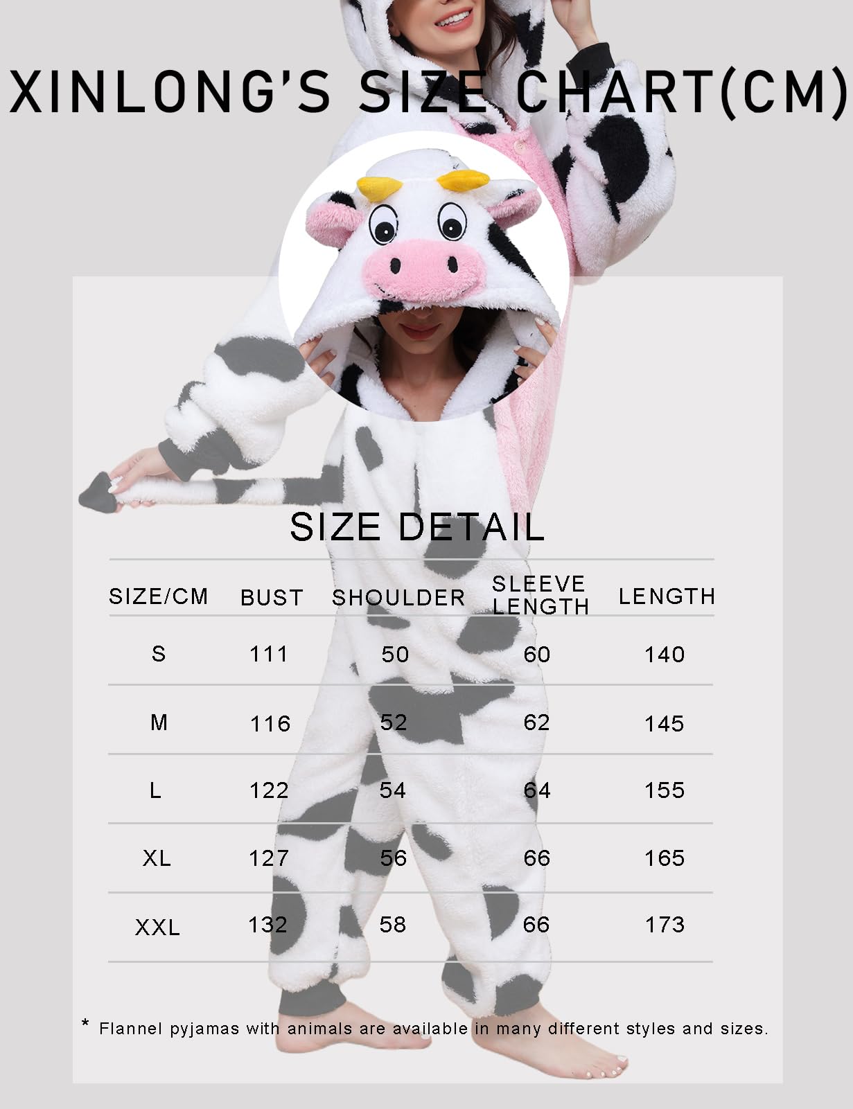 Xinlong Panda Pigiama Intero Inverno Animali Costume Cosplay Halloween Carnevale Donna Adulto Party Jumpsuit Pajama Camicie da Notte Monopezzo Unisex