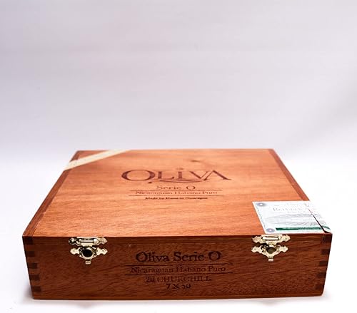 Miniatura 2 de Oliva Churchill Serie O Habano Puro - Caja vacía de madera para cigarros (8.5 x 7.75 x 2 pulgadas)