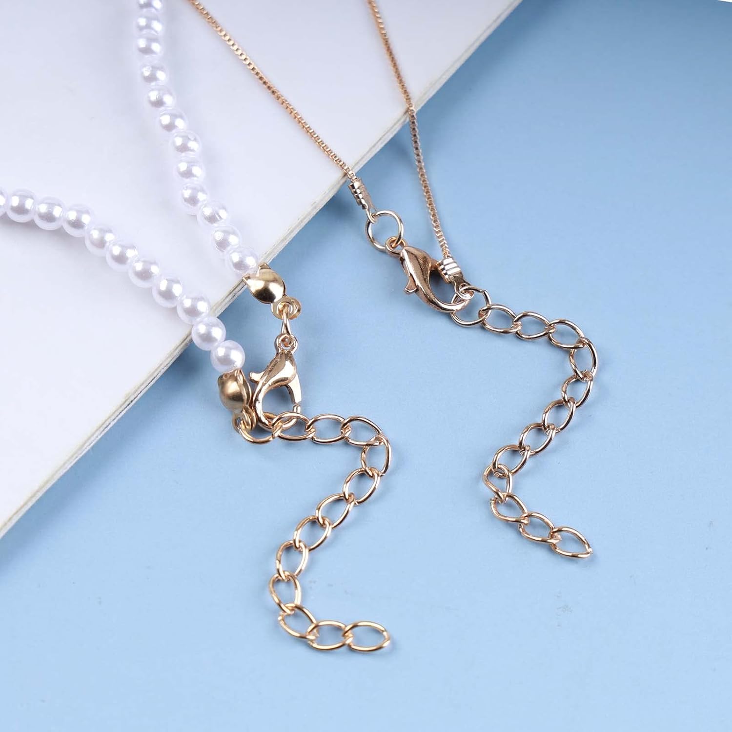 Boho Layered Pearl Ankle Bracelet Gold Shell Anklet Bracelet Vintage Cowrie Anklets Chain Summer Beach Foot Chain Jewelry for Women 2Pcs - Image 7