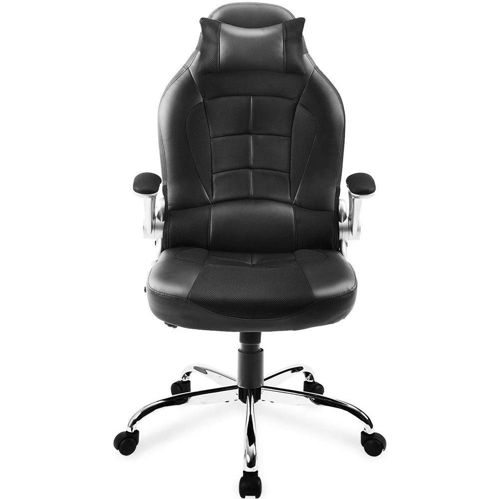 ergonomiczne krzesło biurowe Krzesło biurowe, ergonomiczne skórzane krzesło biurowe dla kadry kierowniczej, biurko, komputer, obrotowy fotel z wysokim oparciem i ergonomicznym segmentowanym oparciem