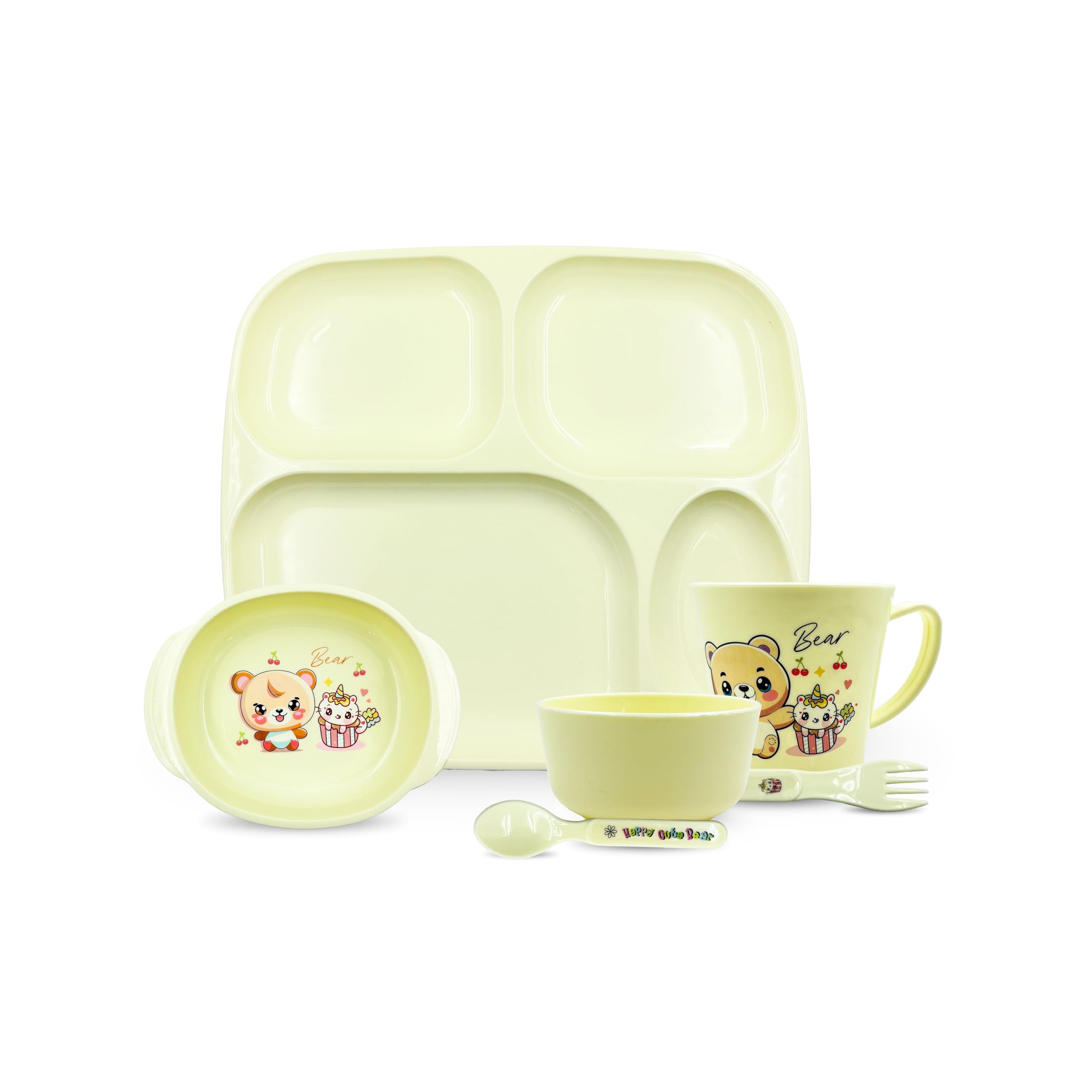 Baby Feeding Series BFS - 01 Plate Gift Set (Yellow)-image-41