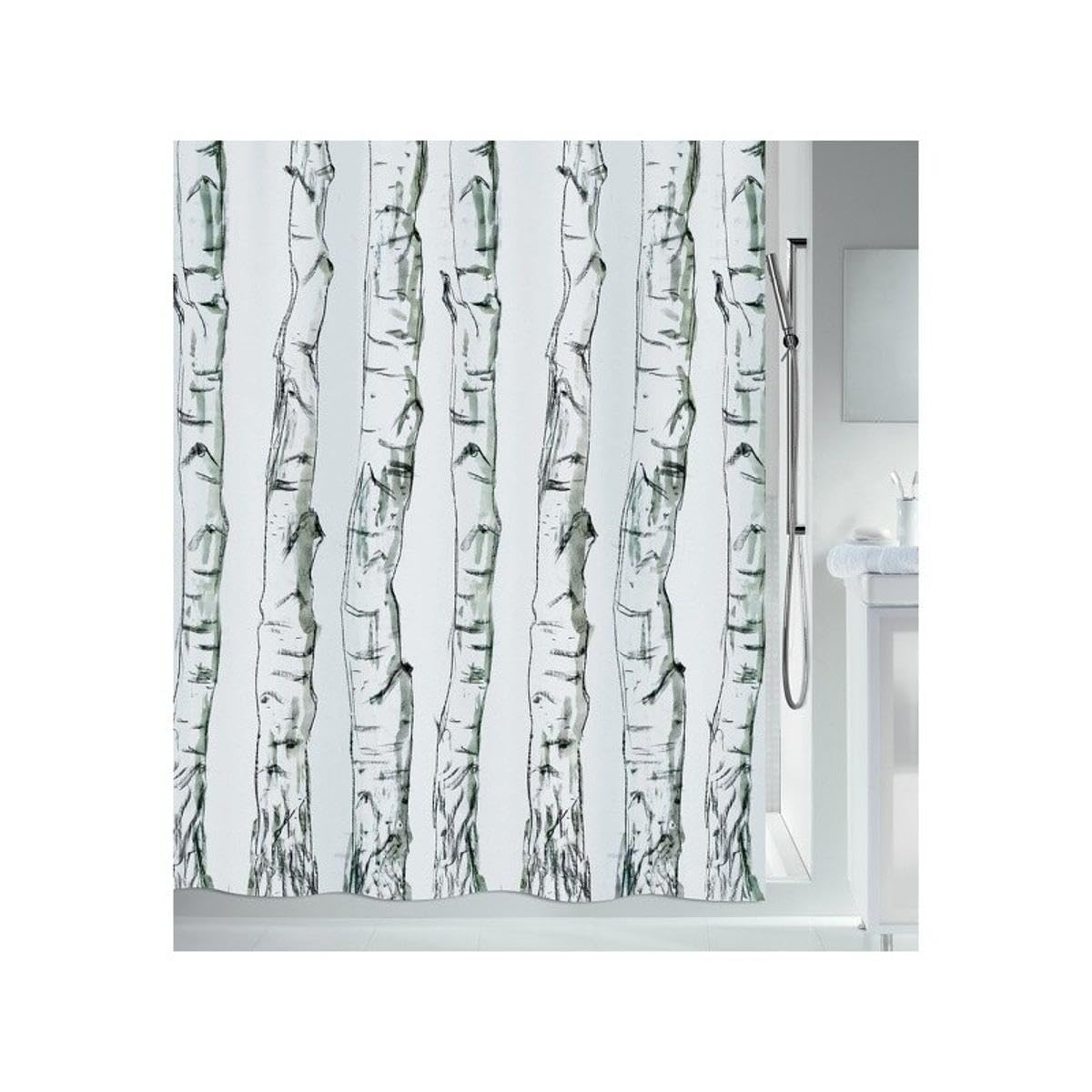 Spirella Rideau de Douche Polyester Wood 240x180cm Noir