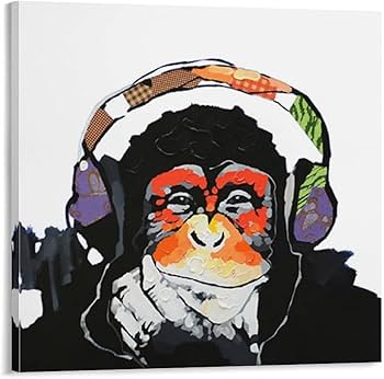 Amazon.co.jp: Banksy バンクシー版画-ヘッドホンを持ったイデア